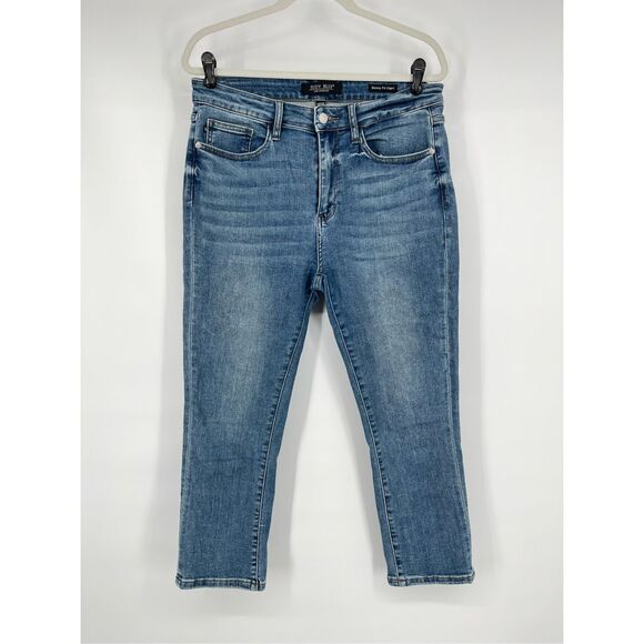 Judy Blue Skinny Fit Capri Jeans Women's Size 11/30 Medium Wash Stretch JB78101 - Picture 1 of 8